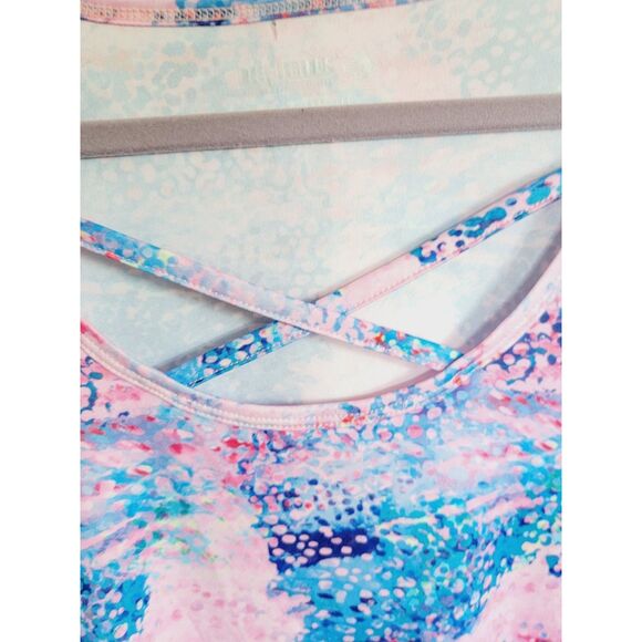 Reel Legends 3X T-Shirt Womens Pink Blue Performance Pullover Cross Neck - Picture 3 of 6